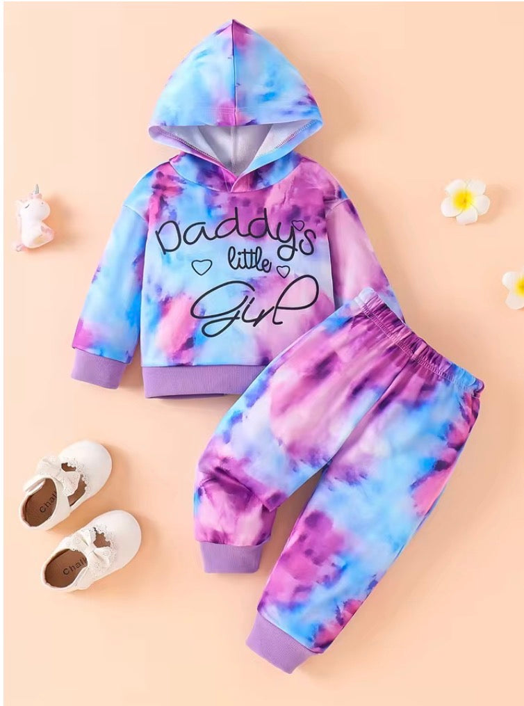 Girls Tie Dye Lounge Set