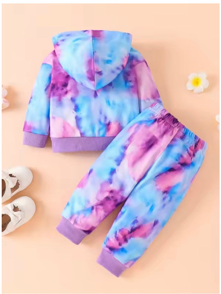 Girls Tie Dye Lounge Set