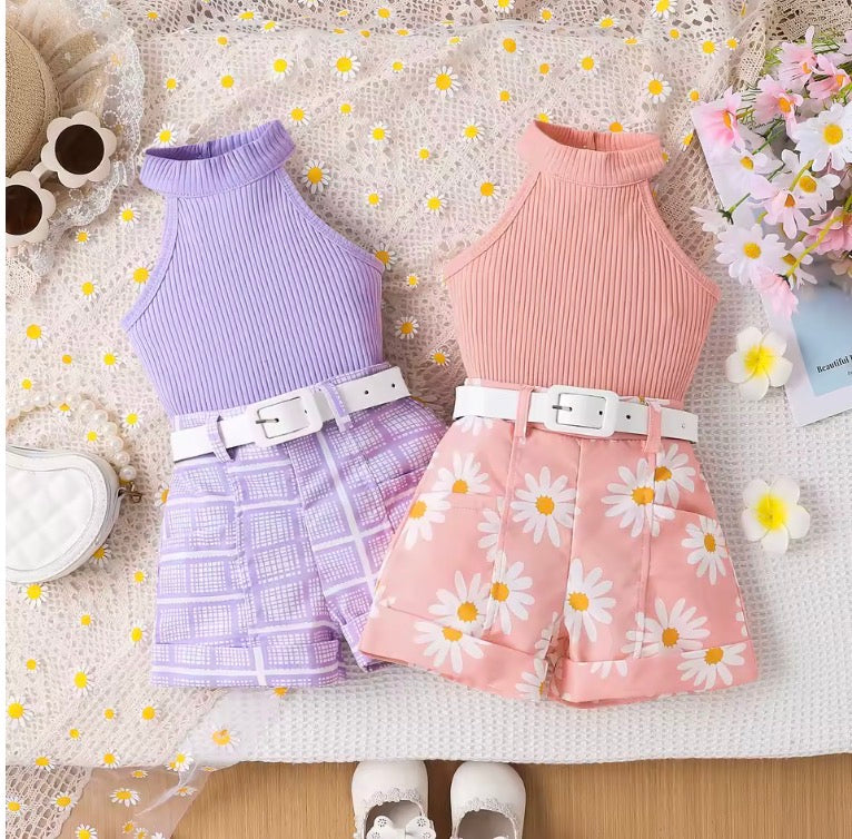 Girls Summer Shorts Set