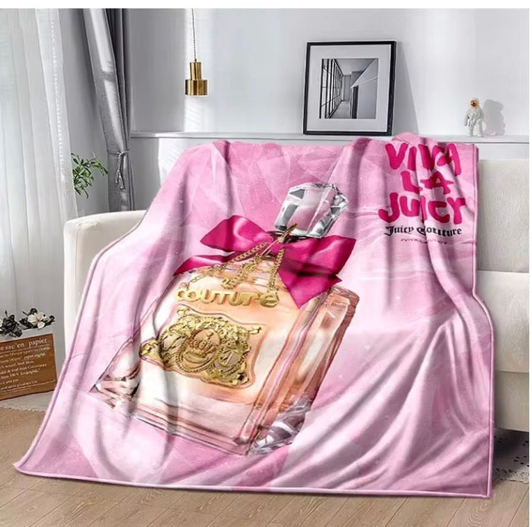 Juicy Couture Pink Crown Fleece Blanket