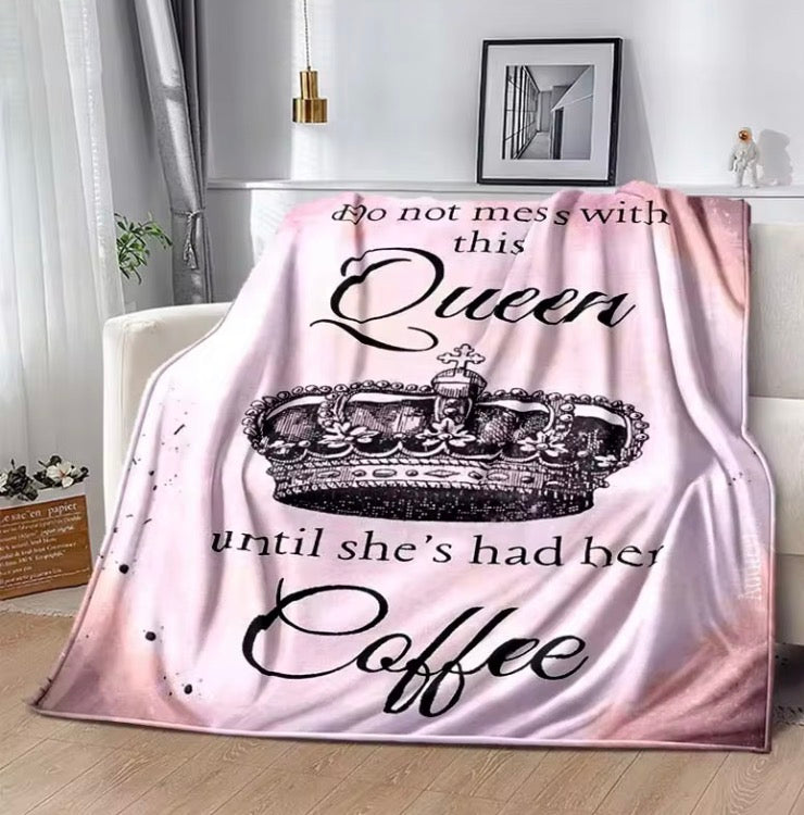 Juicy Couture Pink Crown Fleece Blanket