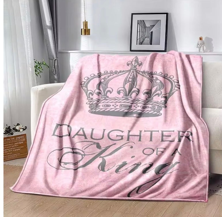 Juicy Couture Pink Crown Fleece Blanket