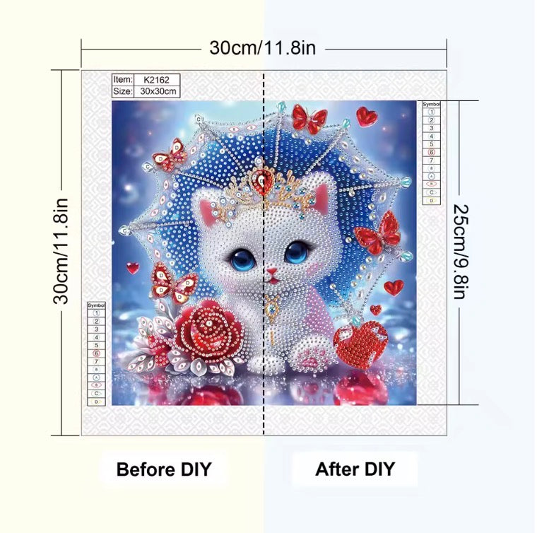 Cat Special Shape DiamondArt Painting Kit