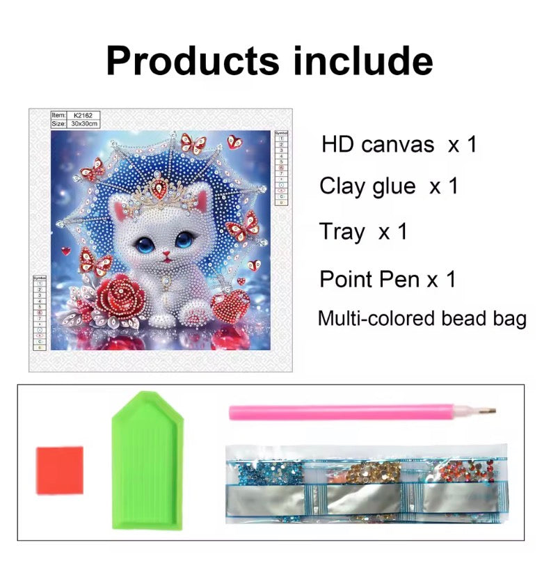 Cat Special Shape DiamondArt Painting Kit