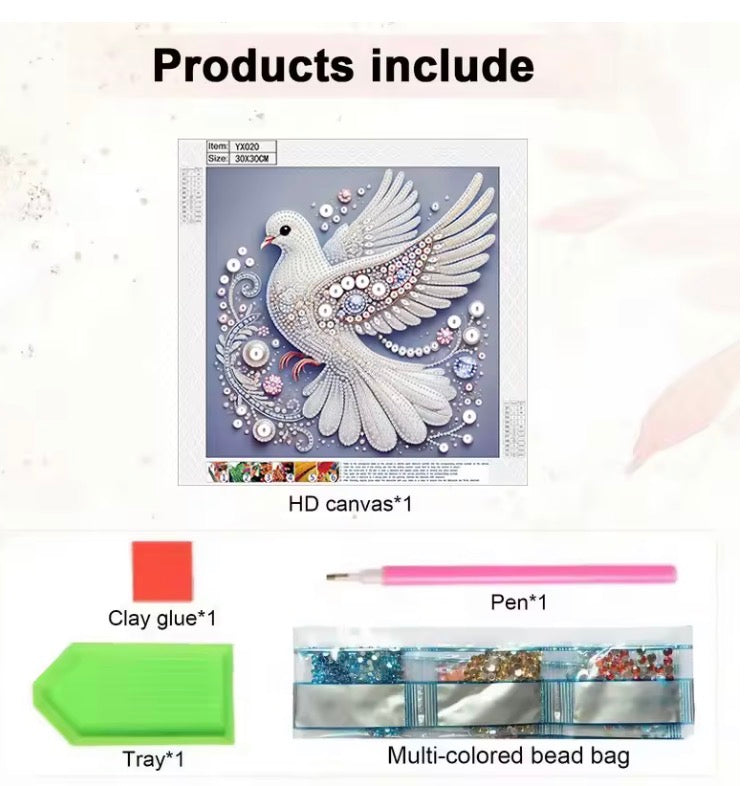 Pigeon Themed Diamond Painting Set