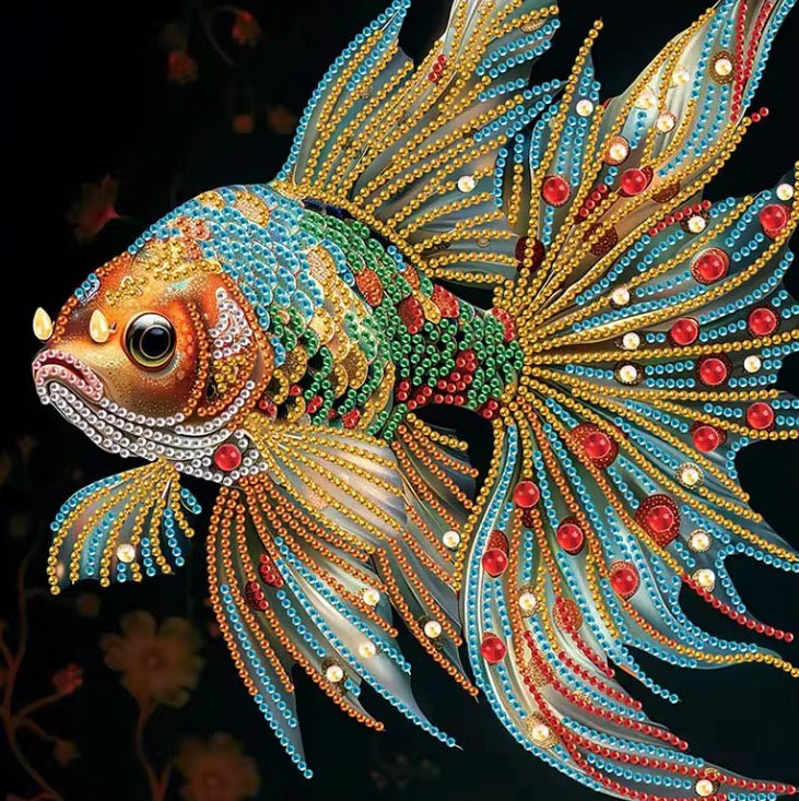 Colorful Goldfish Special Shape Diamond Art Painting Kit