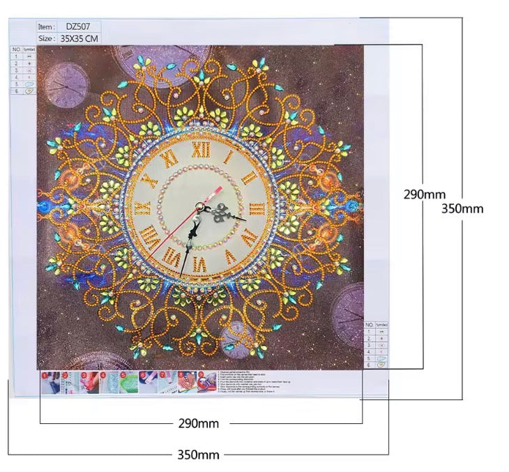 5D Diamond Painting Special Shaped Clock