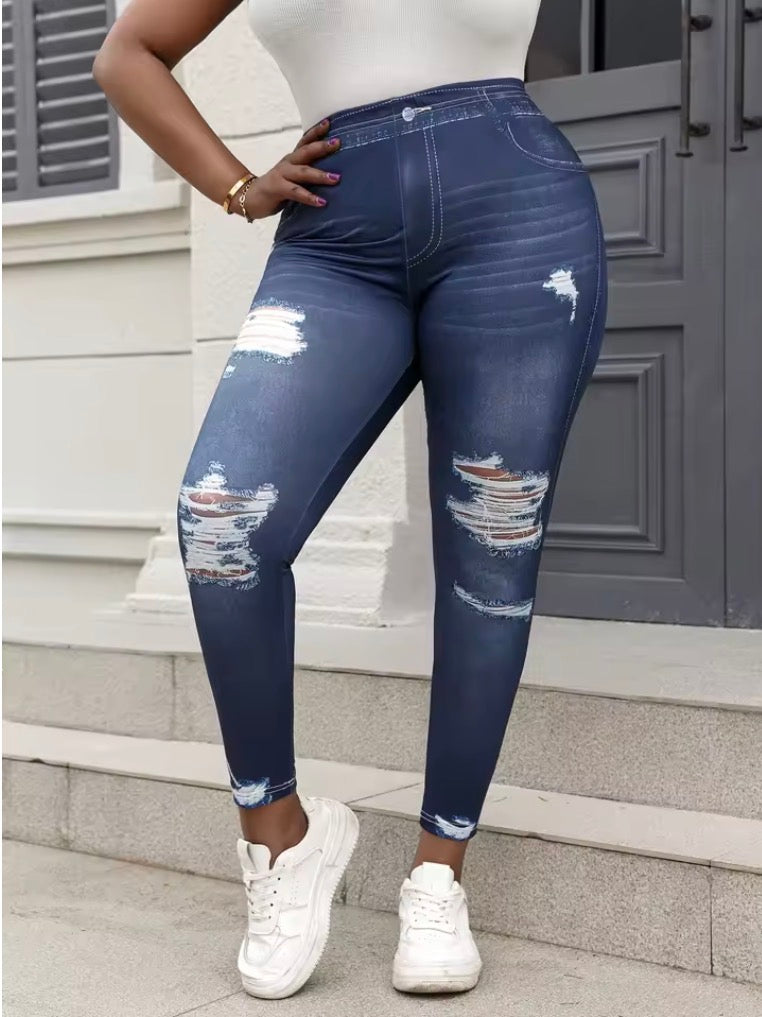 Plus Size Women's Slim Fit Leggings
