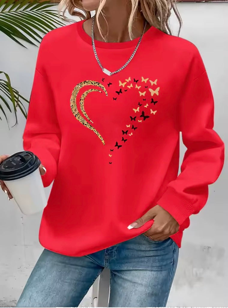 Style Of Long-Sleeved, Large-Sized Sweatshirt
