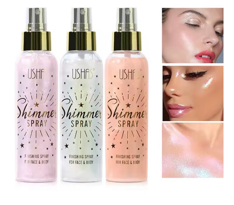 Liquid Highlight Spray Body Face Waterproof Shimmer High Gloss