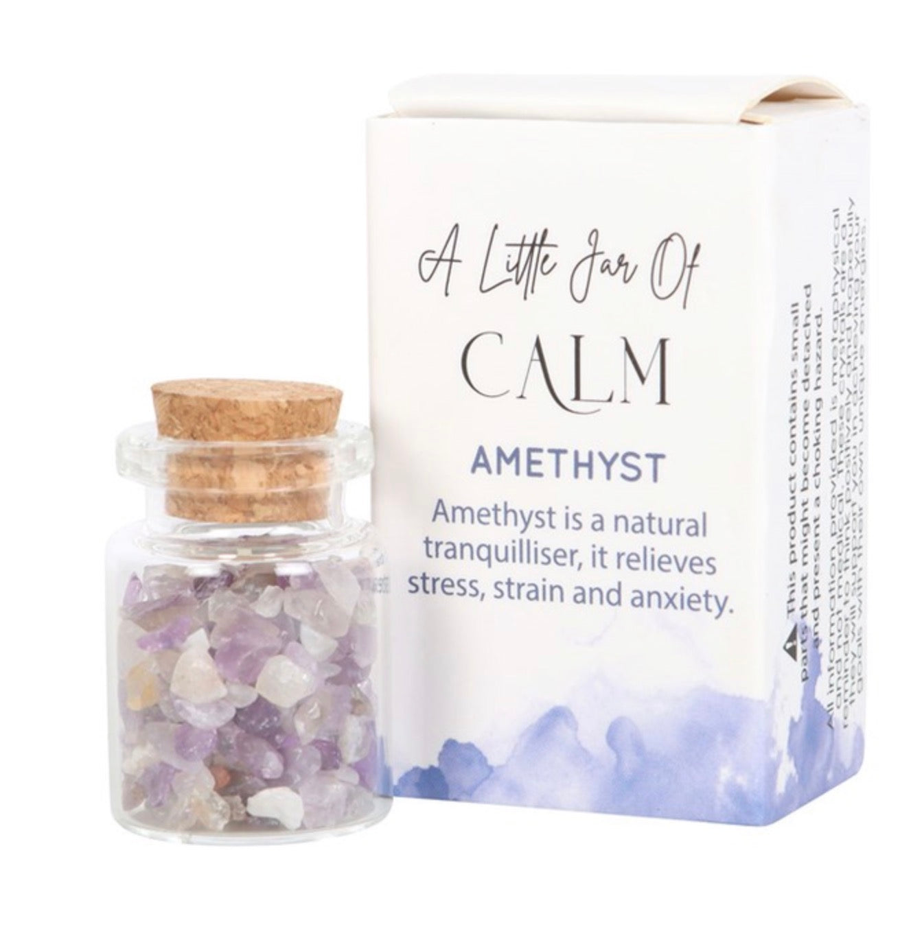 JAR OF CALM AMETHYST CRYSTAL IN A MATCHBOX
