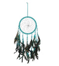 TURQUOISE PEACOCK FEATHER DREAMCATCHER