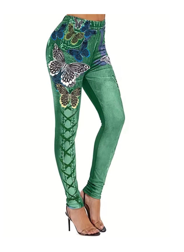 Women's Sexy Slim Fit New Butterfly Printed Leggings