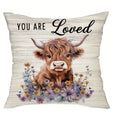 Adorable Highland Cow Heartwarming Pillow Covers