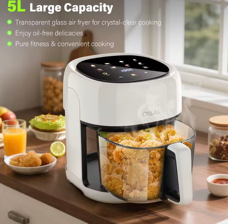 5L AIR FRYER LARGE TRANSPARENT MULTIFUNCTION