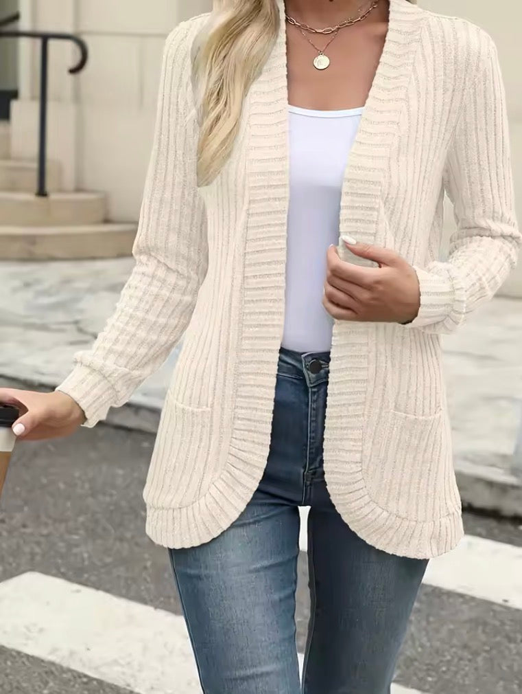 New Solid Color Casual Ribbed Brushed Patchwork
