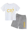 CR7 Printed Short Sleeve Children Set