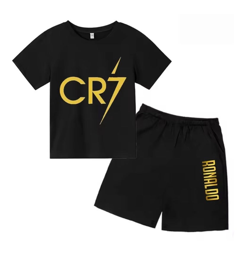 CR7 Printed Short Sleeve Children Set