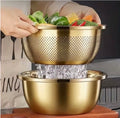 2PC Stainless Steel Strainer & Steamer Set