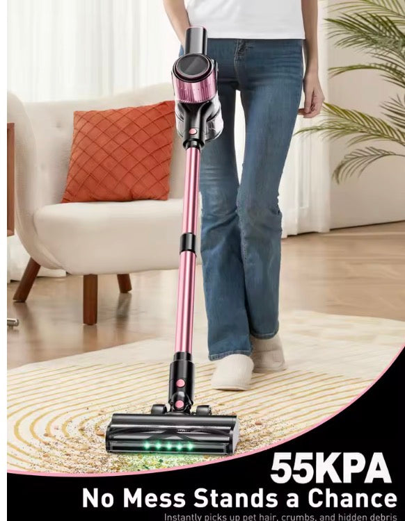 Cordless Vacuum Cleaner, 55Kpa/500W/45min 10 in 1 Powerful