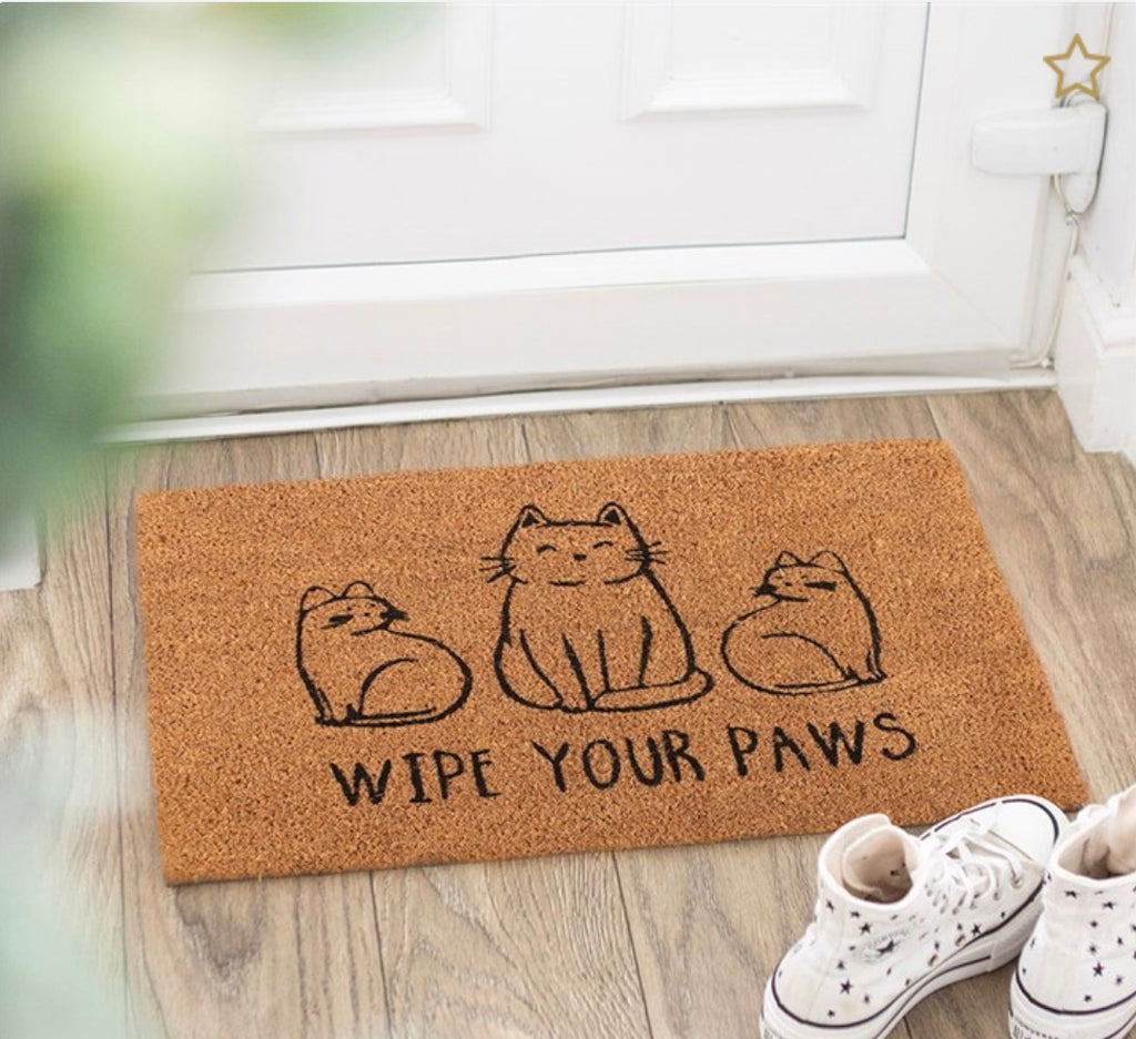 NATURAL WIPE YOUR PAWS CAT DOORMAT