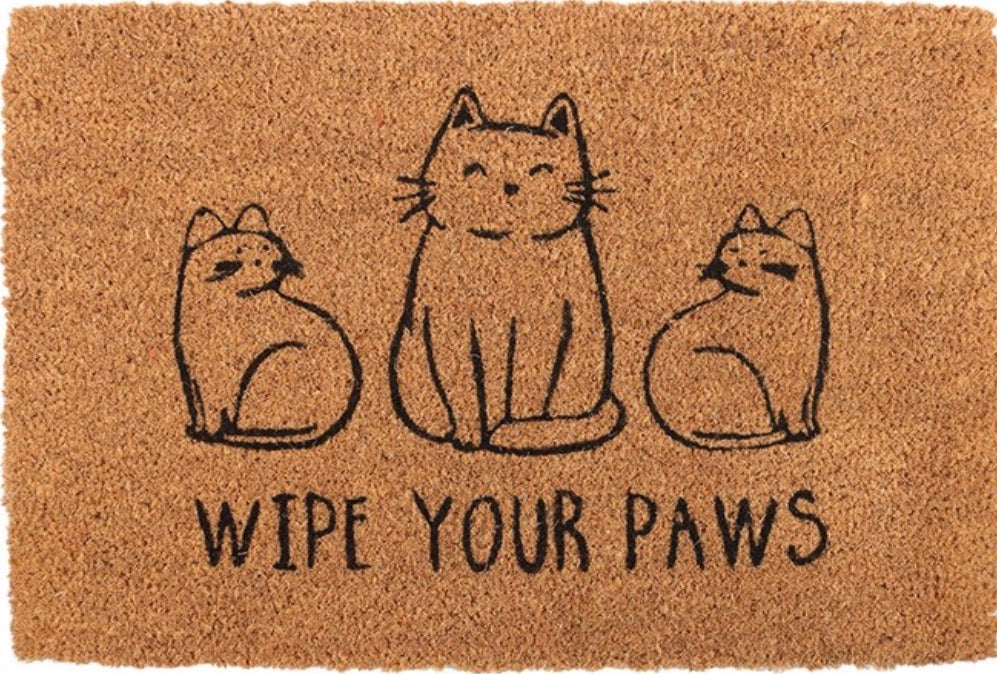 NATURAL WIPE YOUR PAWS CAT DOORMAT