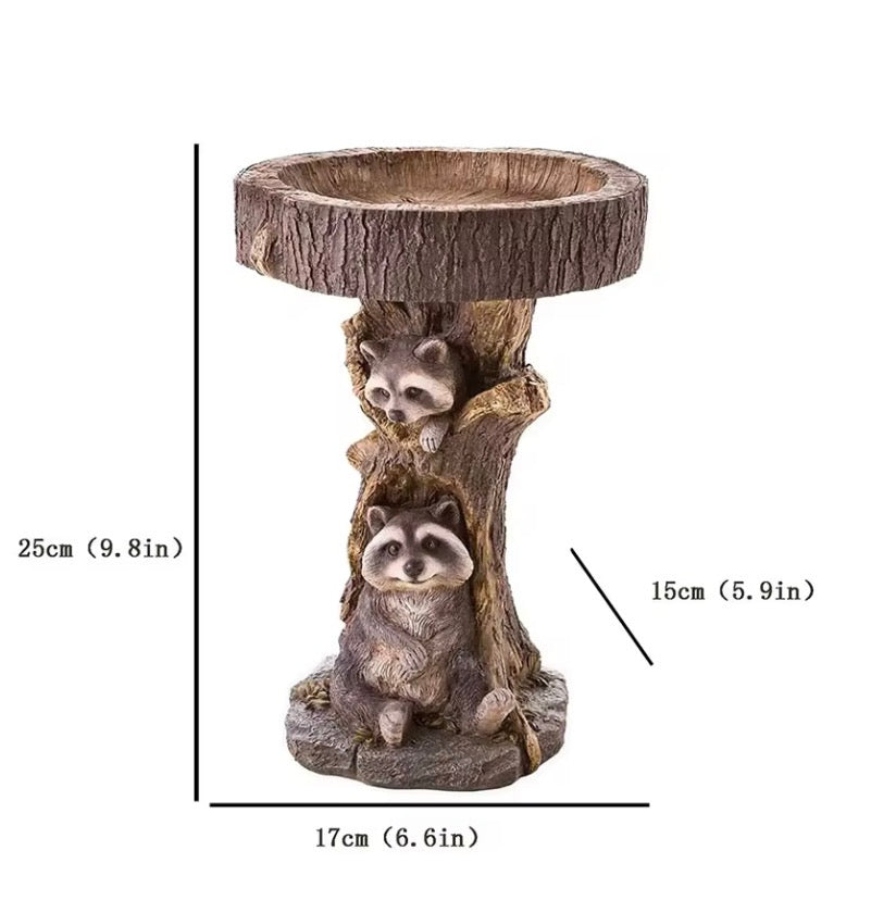 Garden Statues Resin Bird Feeding Tray