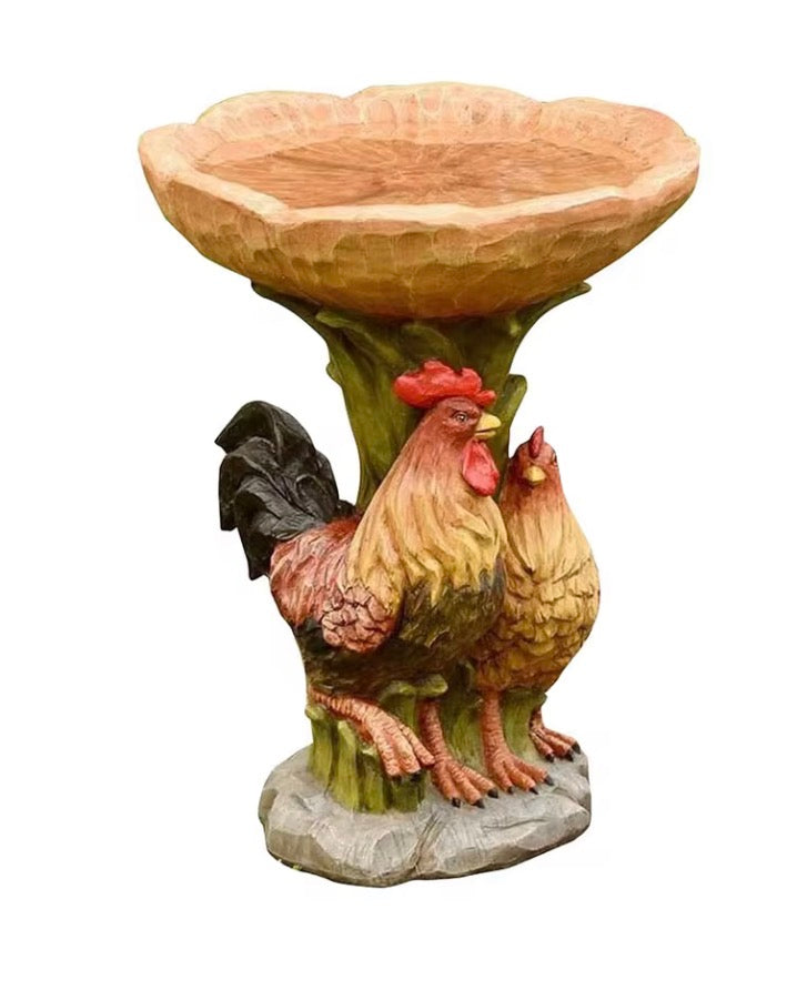 Garden Statues Resin Bird Feeding Tray