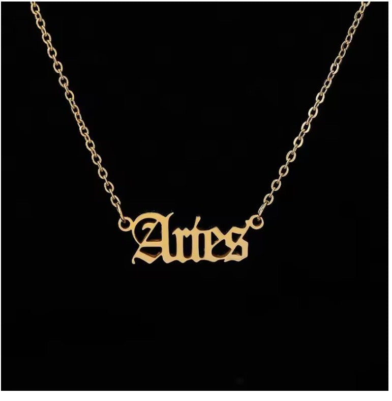 Zodiac Sign Astrology Necklace
