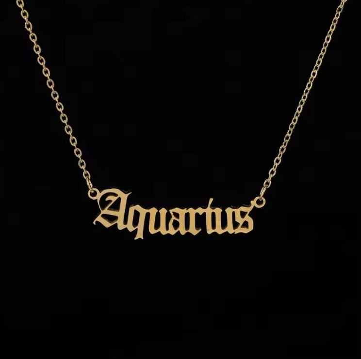 Zodiac Sign Astrology Necklace