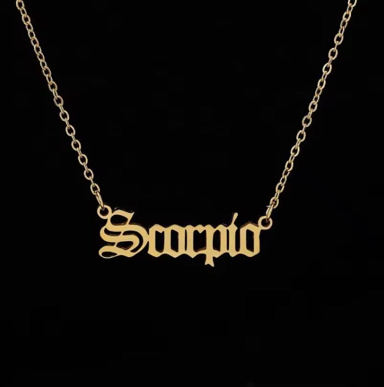 Zodiac Sign Astrology Necklace