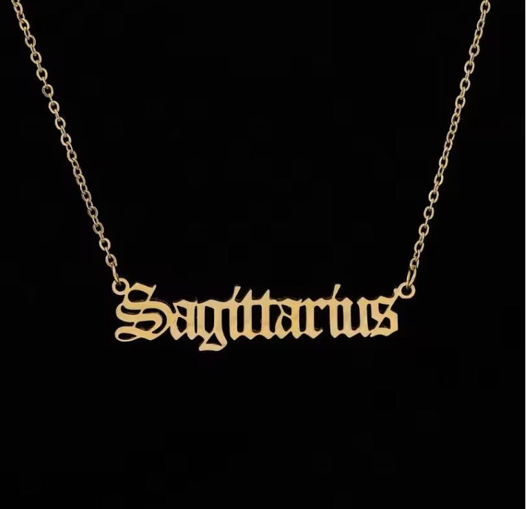 Zodiac Sign Astrology Necklace
