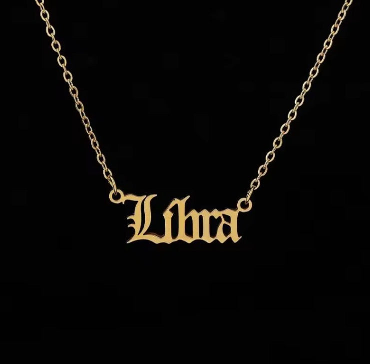 Zodiac Sign Astrology Necklace
