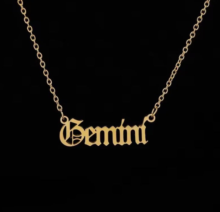Zodiac Sign Astrology Necklace