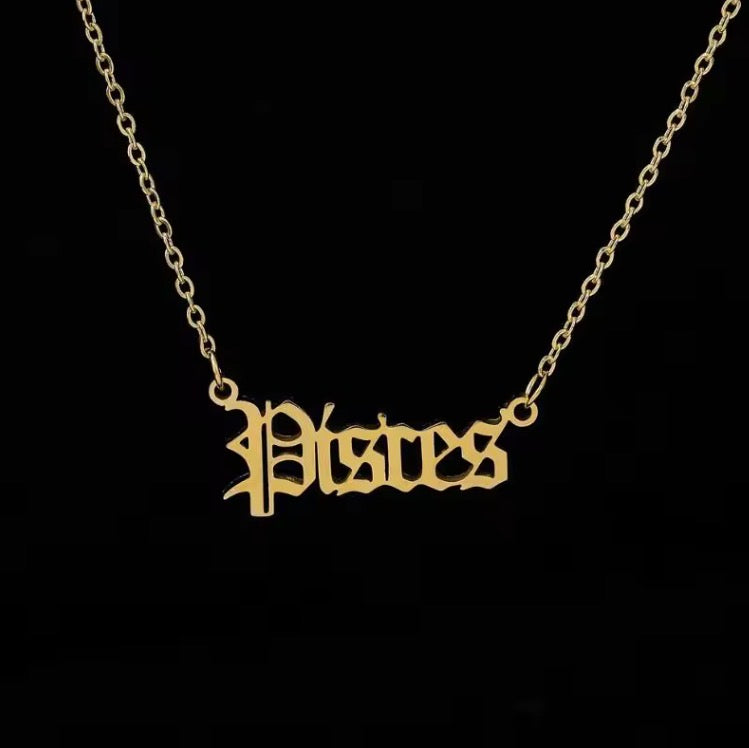 Zodiac Sign Astrology Necklace