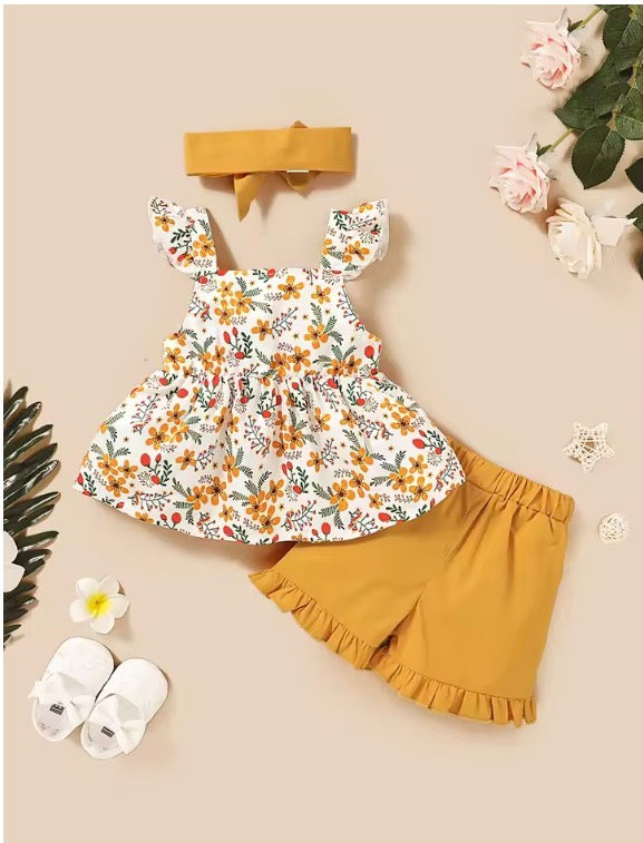 3PCS Toddler Baby Girl Clothing Set