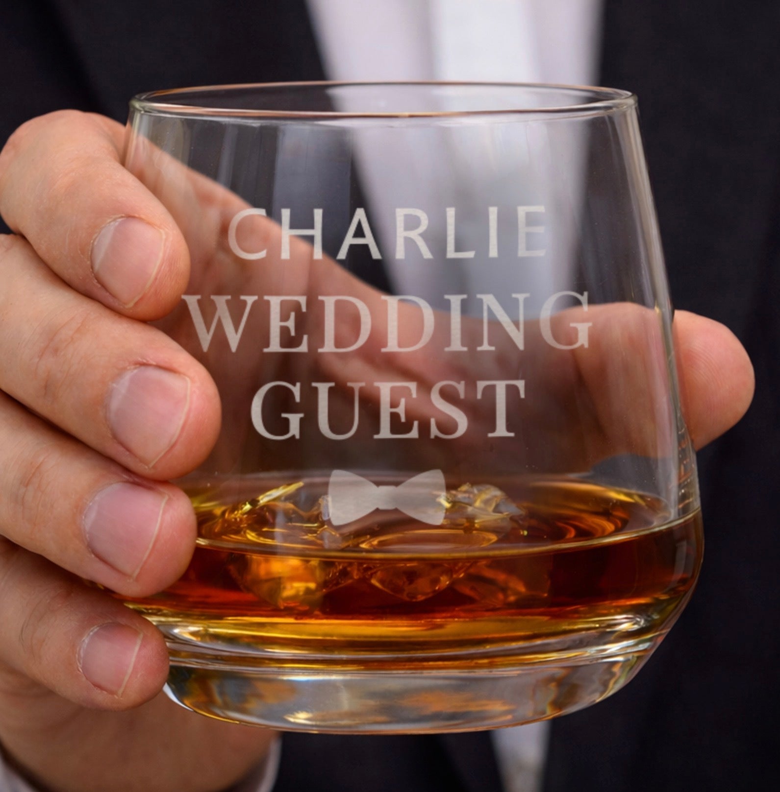 Personalised Wedding Whisky Glass