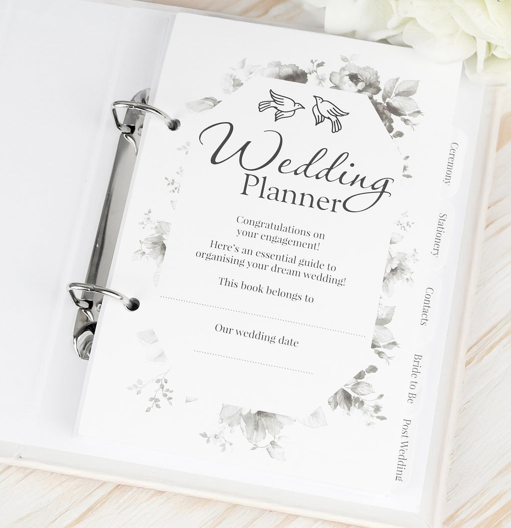 Personalised Black & Gold Wedding Planner