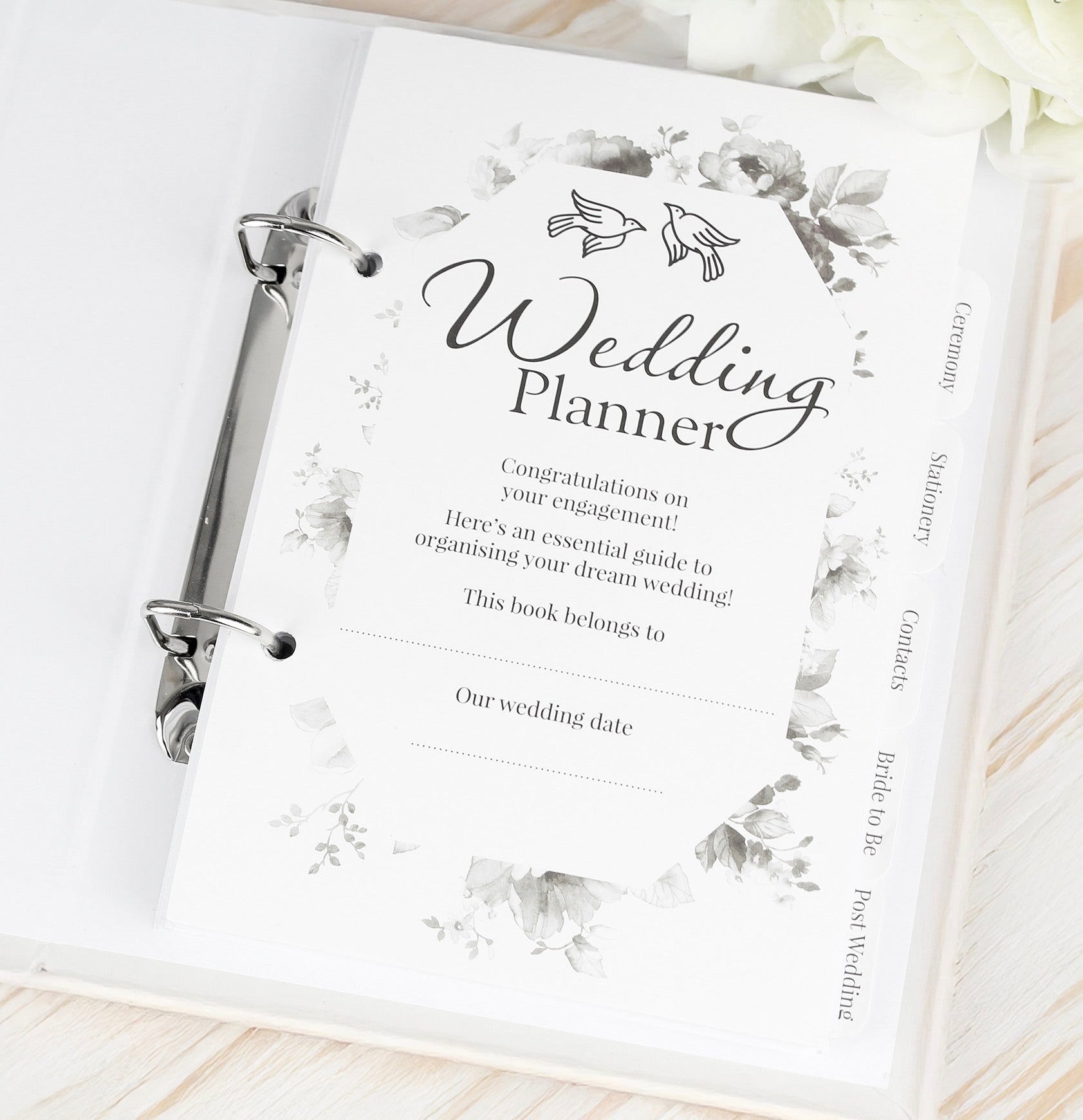 Personalised Black & Gold Wedding Planner
