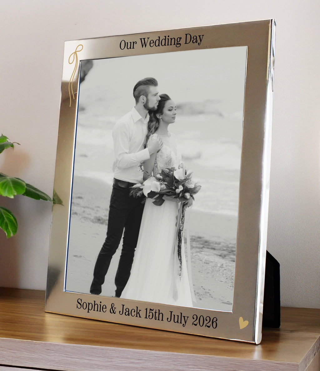 Personalised Black & Gold Free Text 8x10 Photo Frame