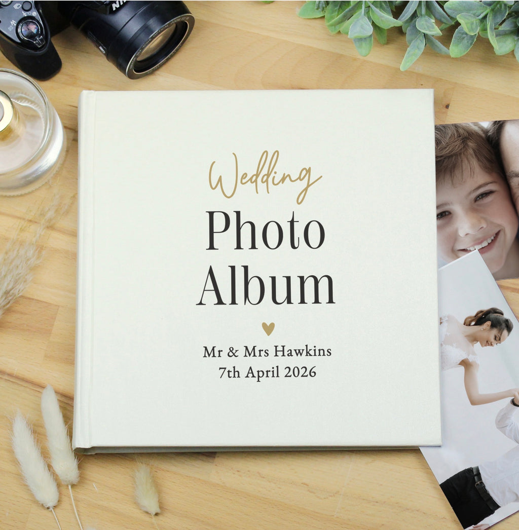 Personalised Black & Gold Free Text Square Album