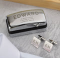 Personalised Initial Cufflinks & Bold Cufflink Box