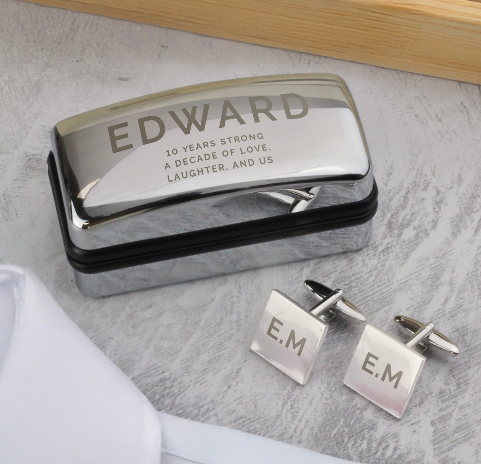 Personalised Initial Cufflinks & Bold Cufflink Box