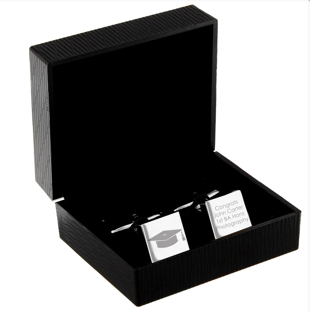 Personalised Graduation Square Cufflinks