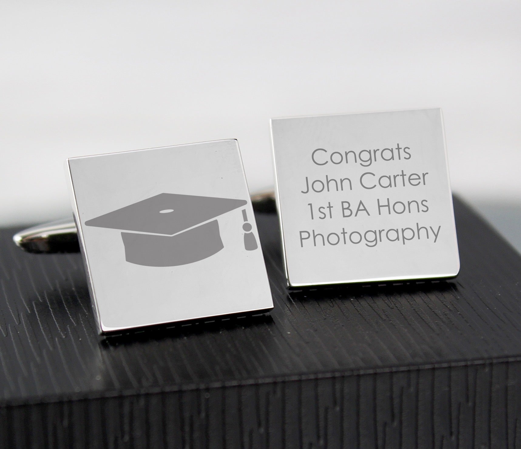 Personalised Graduation Square Cufflinks