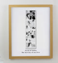 Personalised Photo Upload Strip Oak Poster Frame