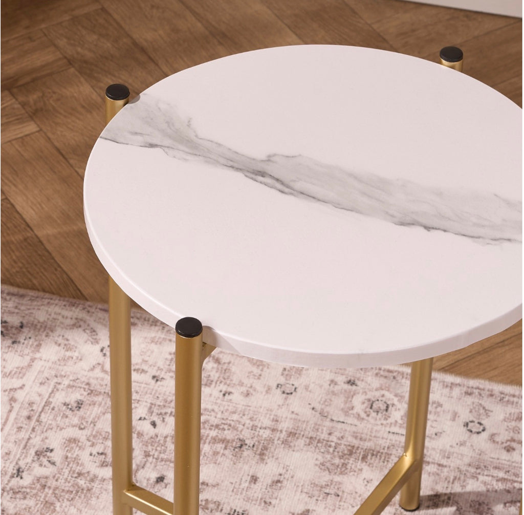 Marble Round Side Table