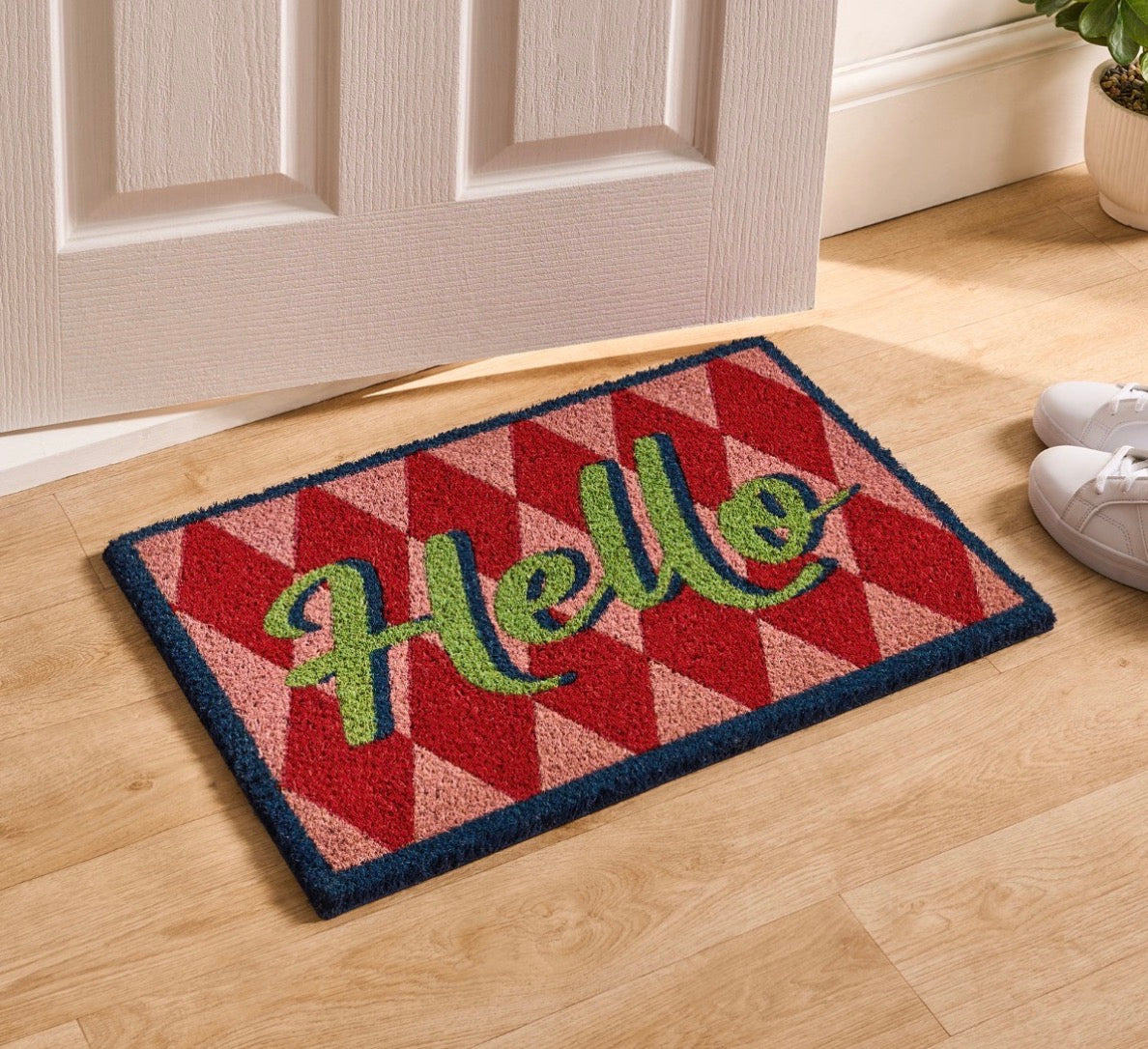 Hello Printed Coir Mat