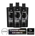 Black, 6 Pack Lynx Shower Gel 700ml