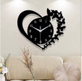 Heart Shaped Frameless Design Acrylic Silent Clock